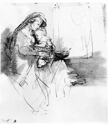 Mutter und Kind, ca. 1638